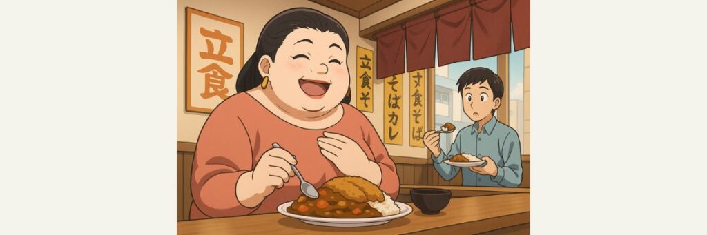 番組で紹介予定の立ち食いそば店カレー