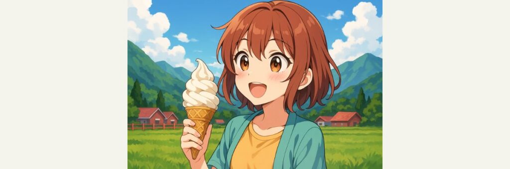 ①約2時間行列「希少素材ソフトクリーム」