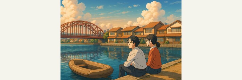 馬締&みどりの日常──下町&アパート背景