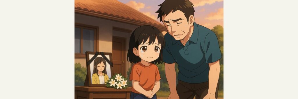 母親が亡くなった背景と父子家庭での幼少期