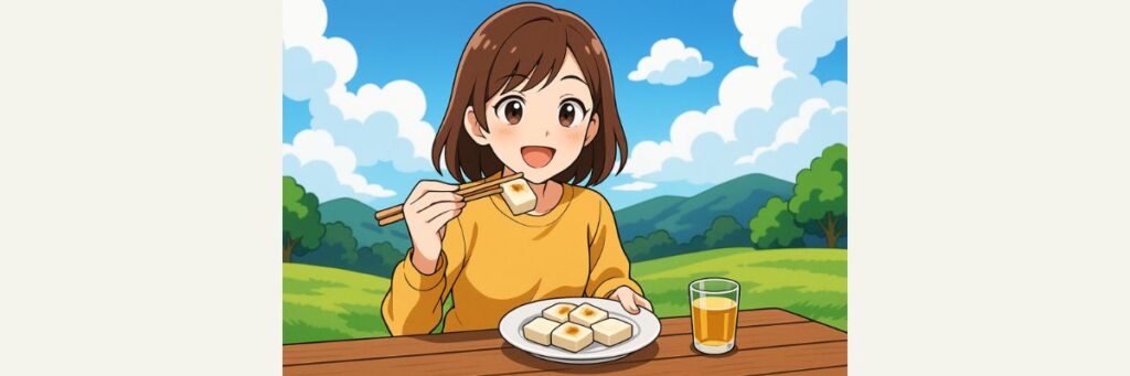 番組で登場したレシピ一覧（月見焼き／肉吸い／梅じそ挟み揚げ／冷やしおでん）