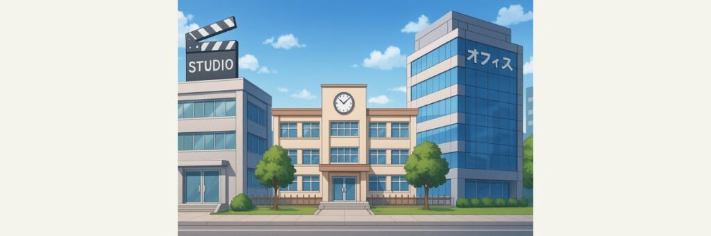 スタジオ・学校・会社ビルの撮影拠点