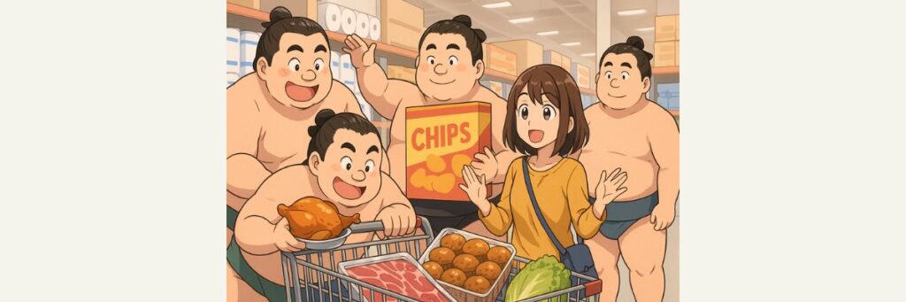 見どころ:二子山部屋×コストコ