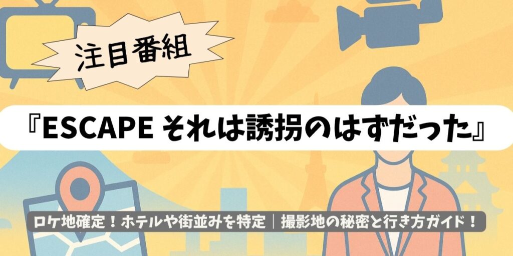 【ESCAPE それは誘拐のはずだった】ロケ地特定!幕張・浦和ほか最新撮影場所を徹底ガイド