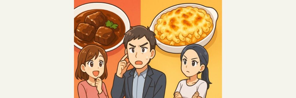 “ビーフシチューVSグラタン”究極の2択企画の見どころ