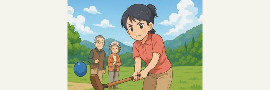 徳島・山のど真ん中「手作りグラウンドゴルフ」のポツンと一軒家とは