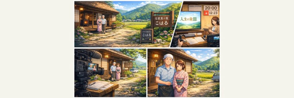 人生の楽園で紹介「古民家の宿 こはる」基本情報