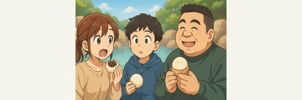 番組の軸① 温泉まんじゅう|熱海らしさを味わう食べ歩き