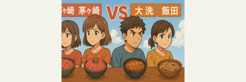 木更津VS茅ヶ崎VS大洗VS飯田 4社対抗SPの穴場グルメ