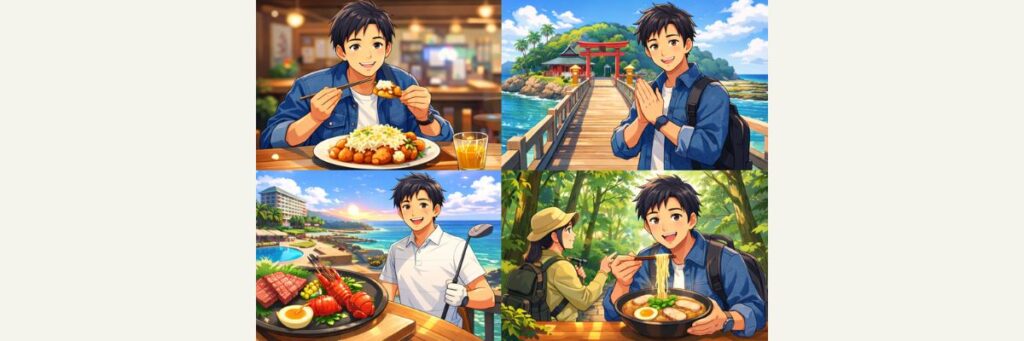 鈴木浩介さんの「宮崎」旅で扱われる見どころ（グルメ＆自然）