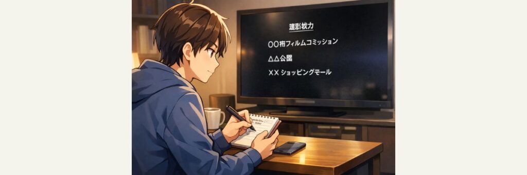 公式SNS等で言及されたロケ地