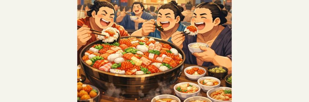 玉ノ井部屋の爆食新年会（何をどれだけ食べる？）