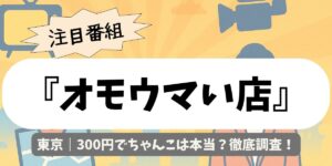 【オモウマい店】東京｜300円でちゃんこは本当？徹底調査！