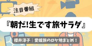 【朝だ!生です旅サラダ】櫻井淳子｜愛媛旅のロケ地まとめ