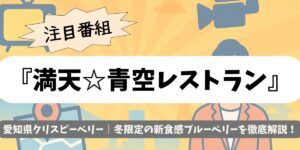 【満天☆青空レストラン】愛知県クリスピーベリー｜冬限定の新食感ブルーベリーを徹底解説