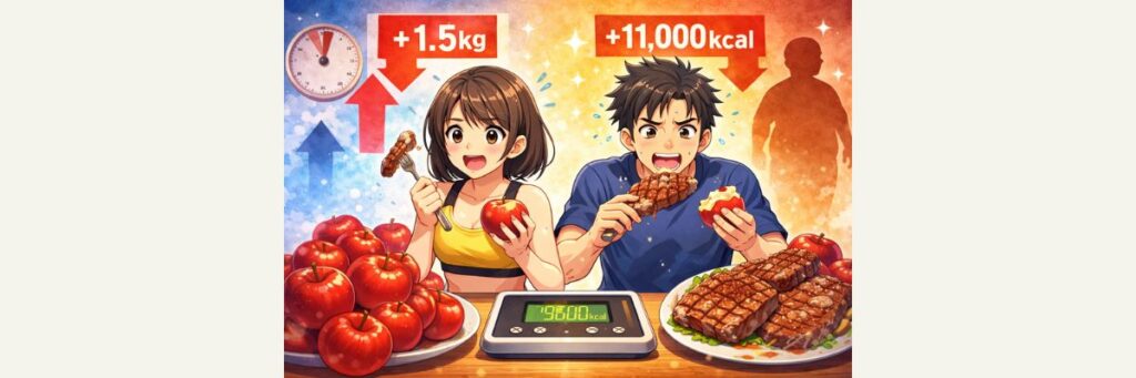 肉とリンゴは本当に太らないのか