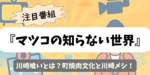 【マツコの知らない世界】川崎喰いとは？町焼肉文化と川崎メシ！