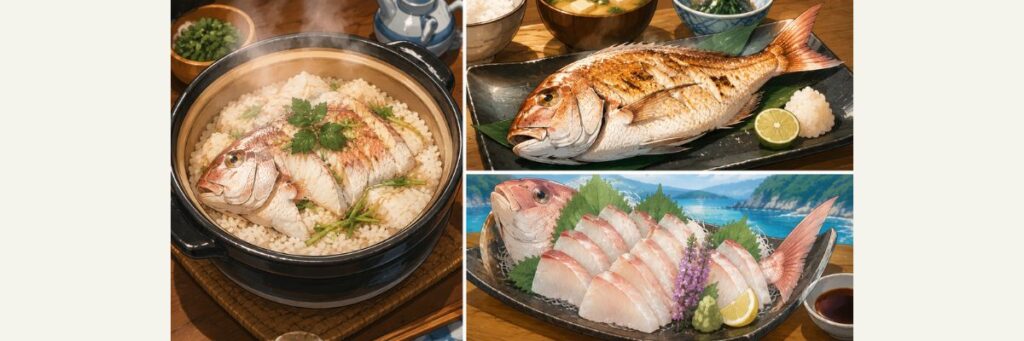 番組で登場した白寿真鯛0の絶品料理